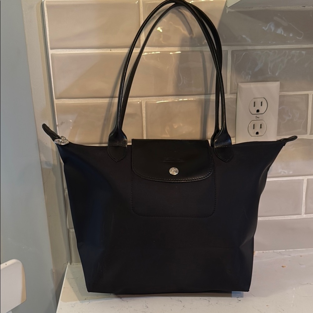 Longchamp Black Nylon Tote